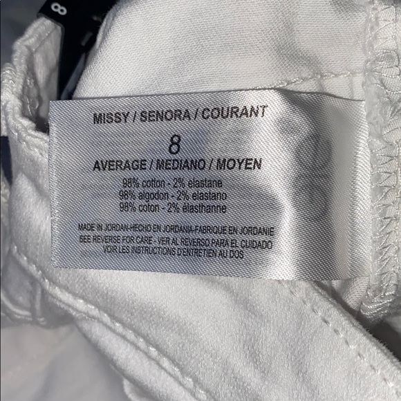 NINE WEST WOMEN'S SOPHIA CROP JEANS IN WHITE SIZE 8 - Picture 8 of 9